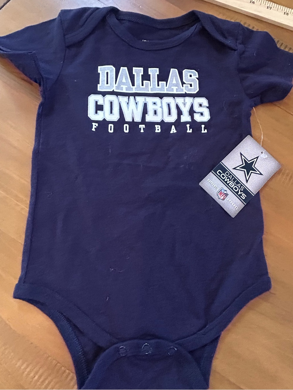 NWT NFL Dallas Cowboys Navy Blue Baby Bodysuit - Team Logo